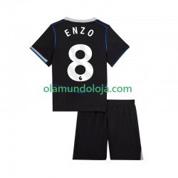 Camisola Chelsea Enzo Fernandez 8 Criança Equipamento Terceiro 2025-2026 Manga Curta